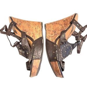 Rue 21 Brown Summer Cork Wedges Size 8/9